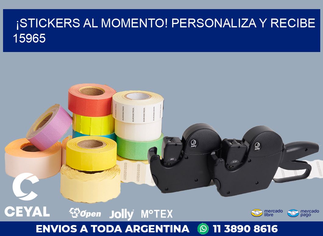 ¡Stickers al Momento! Personaliza y Recibe 15965
