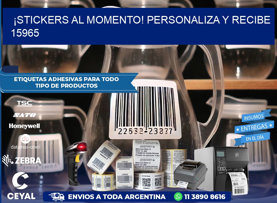 ¡Stickers al Momento! Personaliza y Recibe 15965