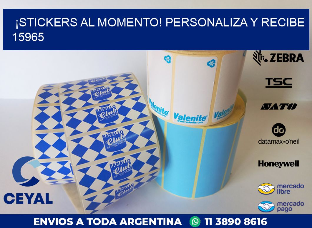 ¡Stickers al Momento! Personaliza y Recibe 15965