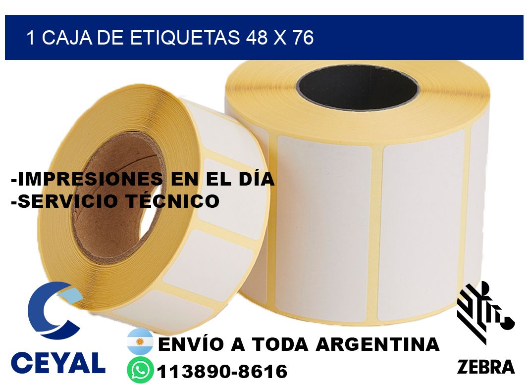 1 caja de etiquetas 48 x 76
