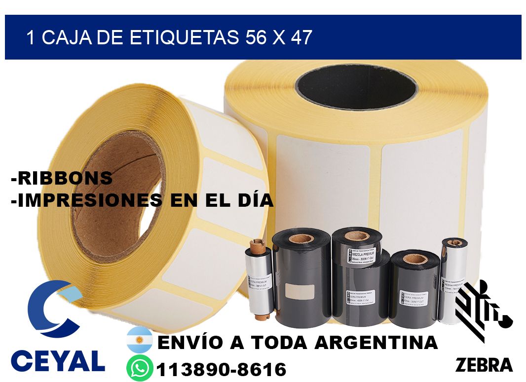 1 caja de etiquetas 56 x 47