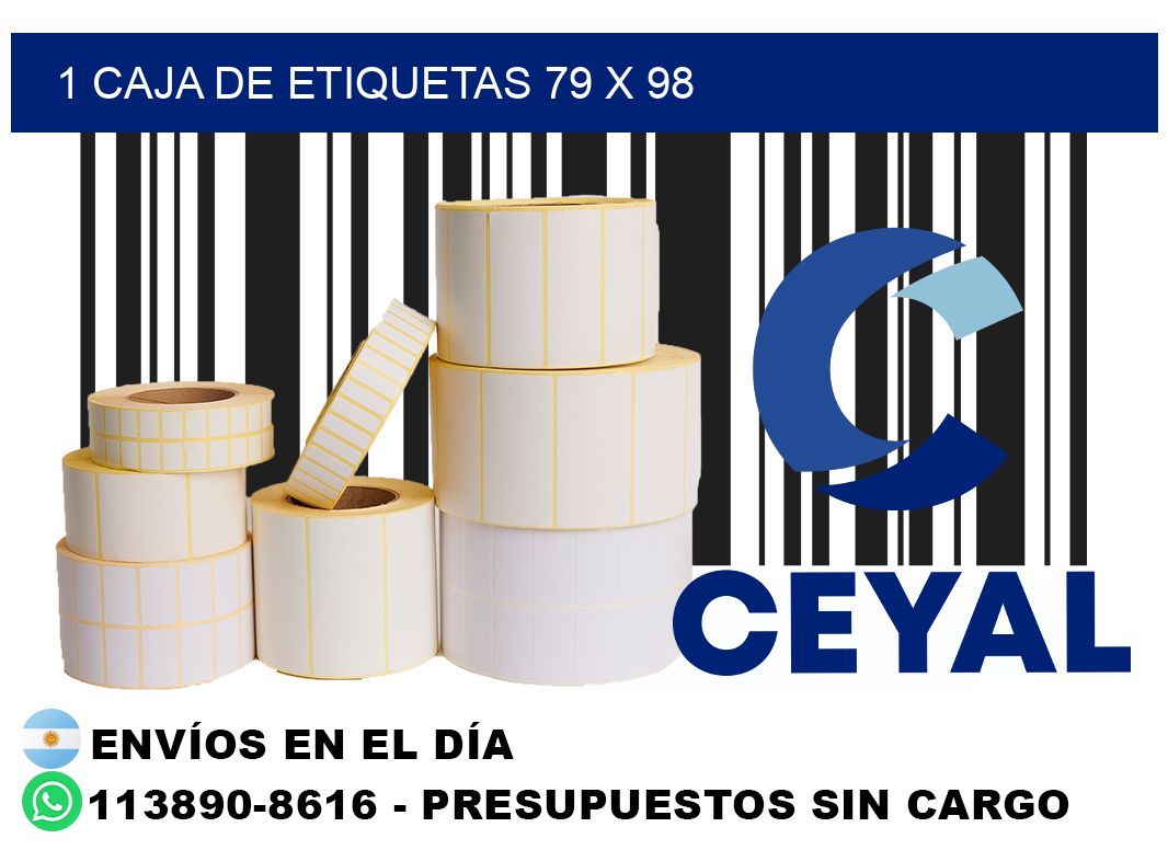 1 caja de etiquetas 79 x 98