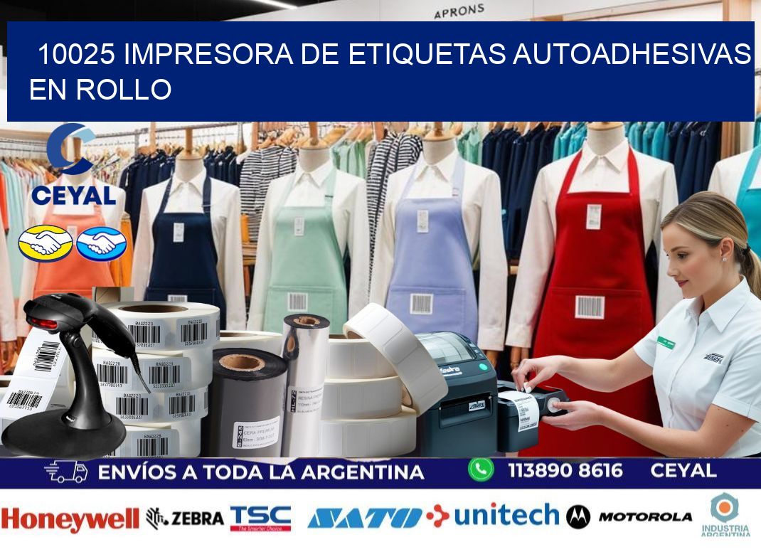 10025 impresora de etiquetas autoadhesivas en rollo