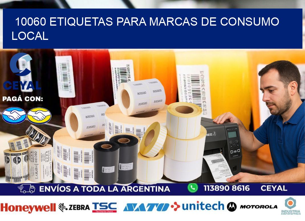 10060 Etiquetas para marcas de consumo local