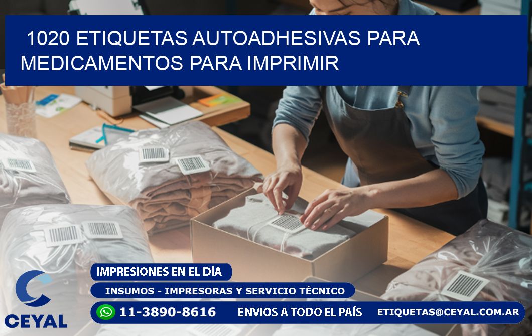 1020 Etiquetas autoadhesivas para medicamentos para imprimir