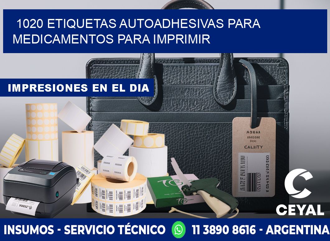 1020 Etiquetas autoadhesivas para medicamentos para imprimir