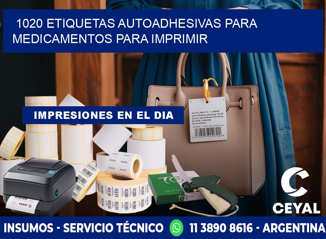 1020 Etiquetas autoadhesivas para medicamentos para imprimir