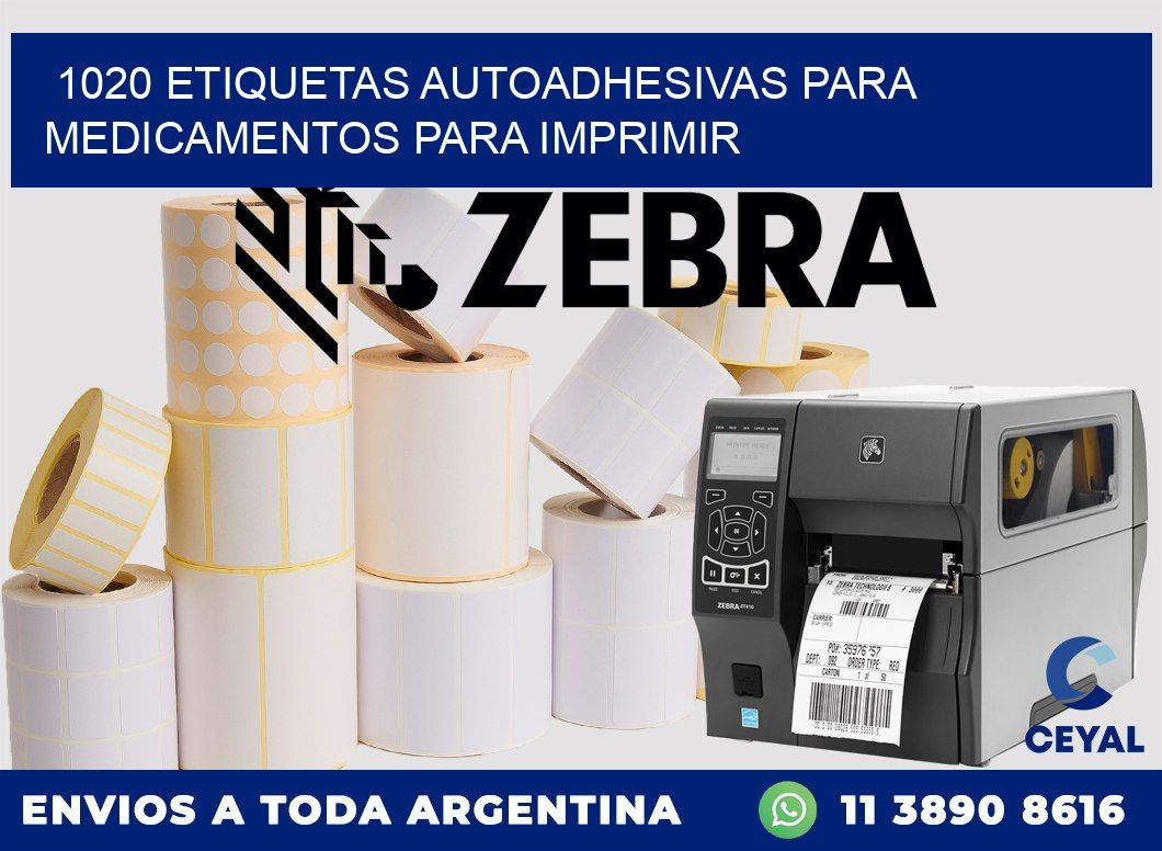 1020 Etiquetas autoadhesivas para medicamentos para imprimir