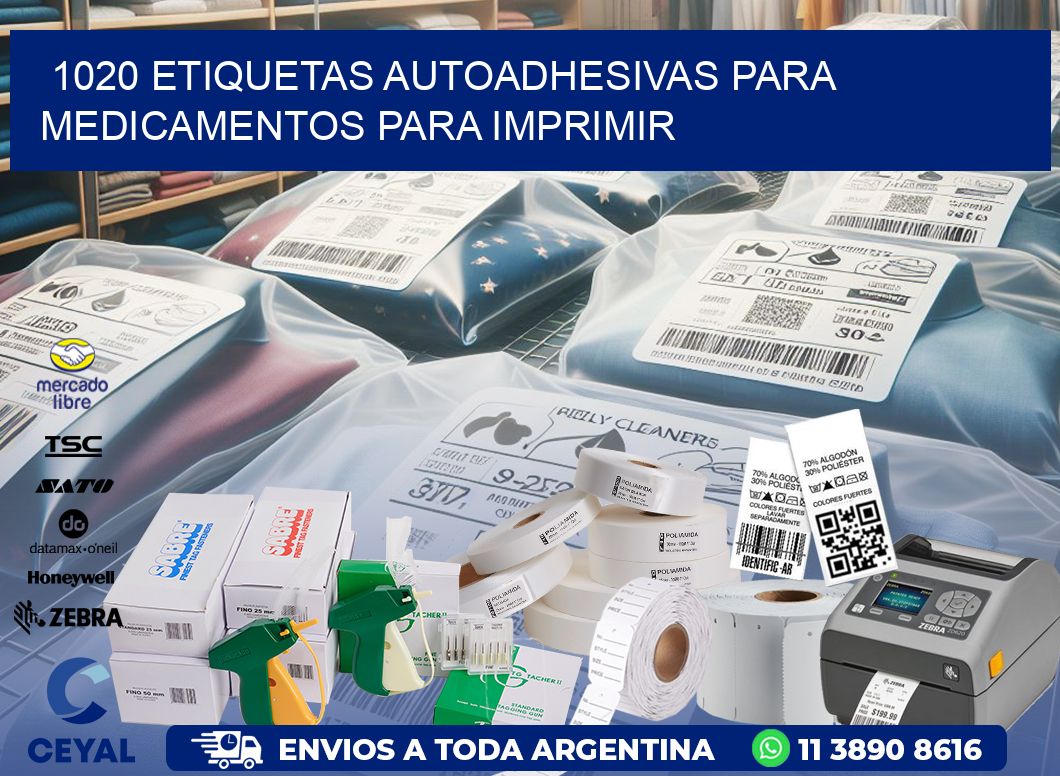 1020 Etiquetas autoadhesivas para medicamentos para imprimir