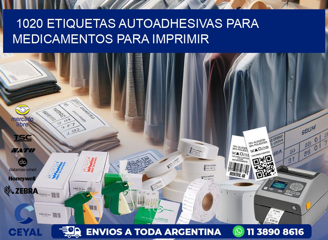 1020 Etiquetas autoadhesivas para medicamentos para imprimir