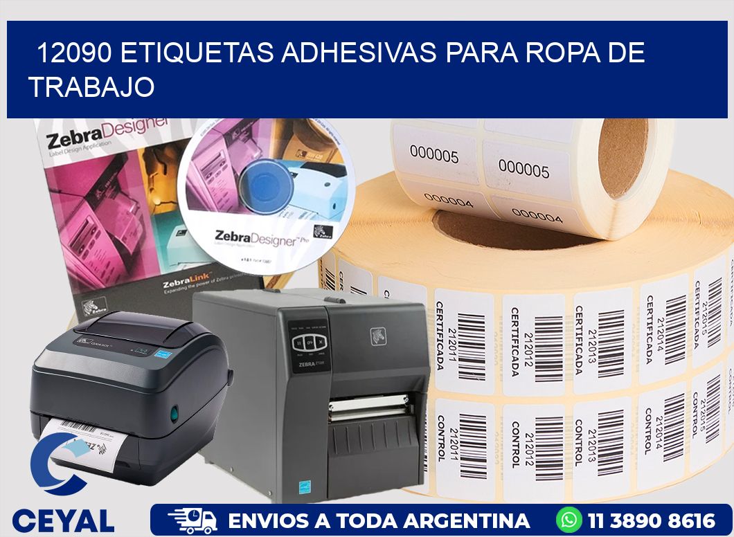 12090 Etiquetas adhesivas para ropa de trabajo