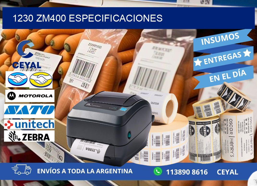 1230 ZM400 especificaciones