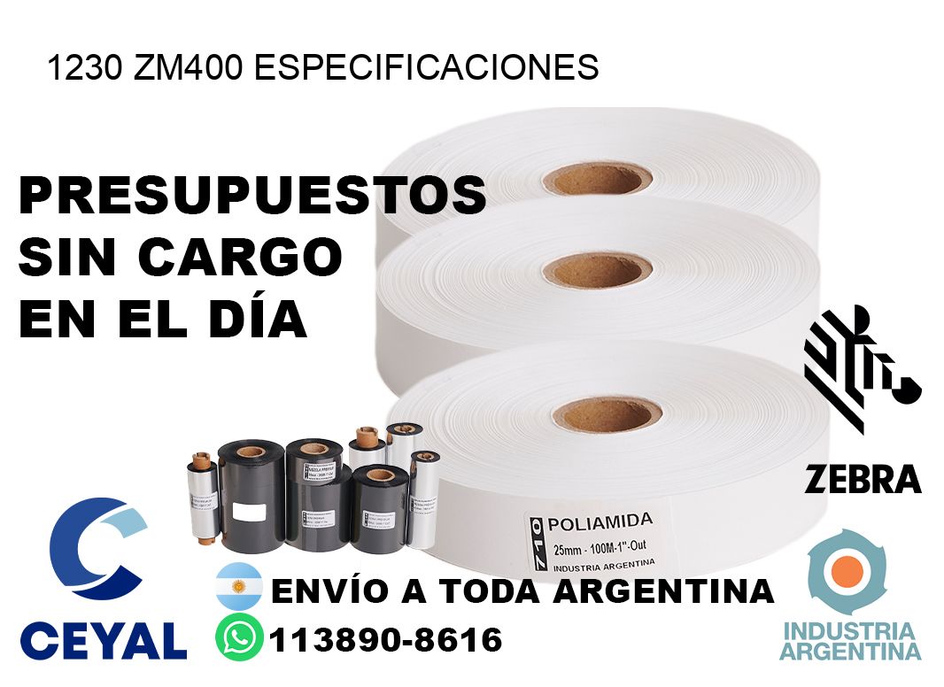 1230 ZM400 especificaciones