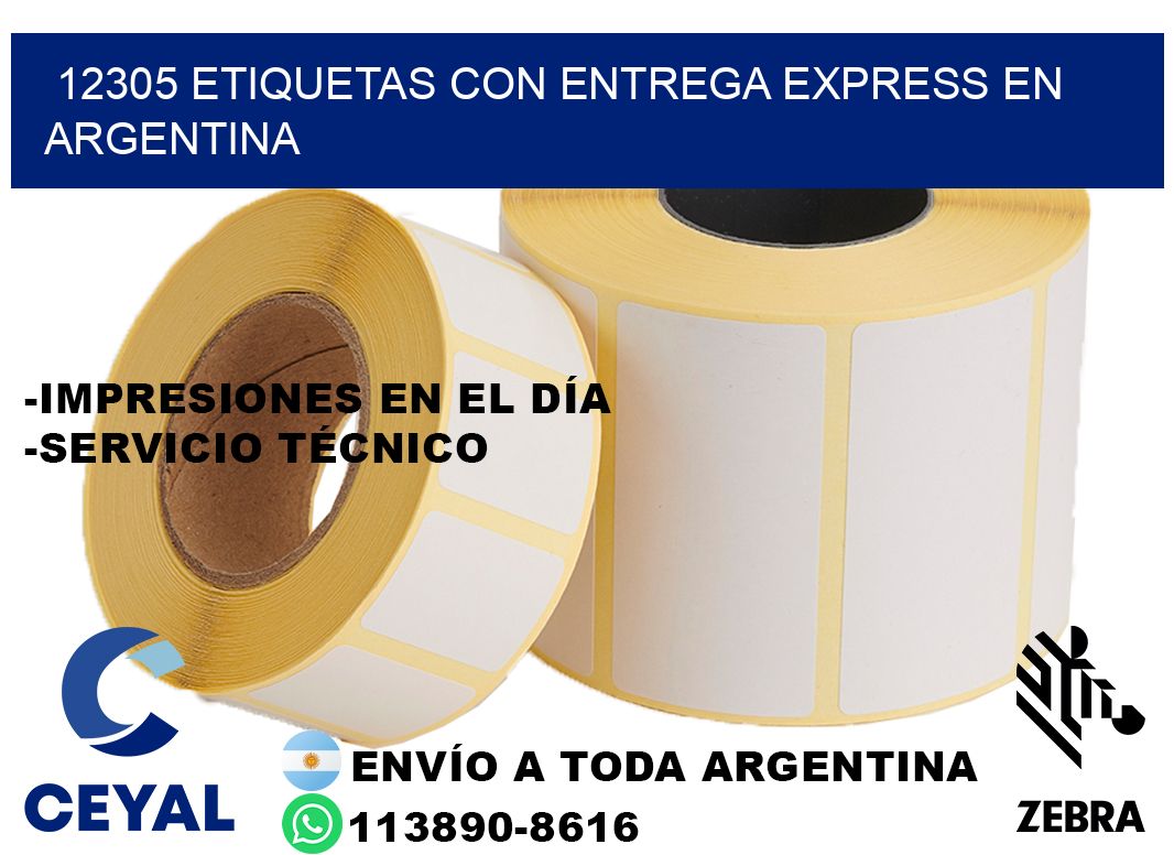 12305 Etiquetas con entrega express en Argentina
