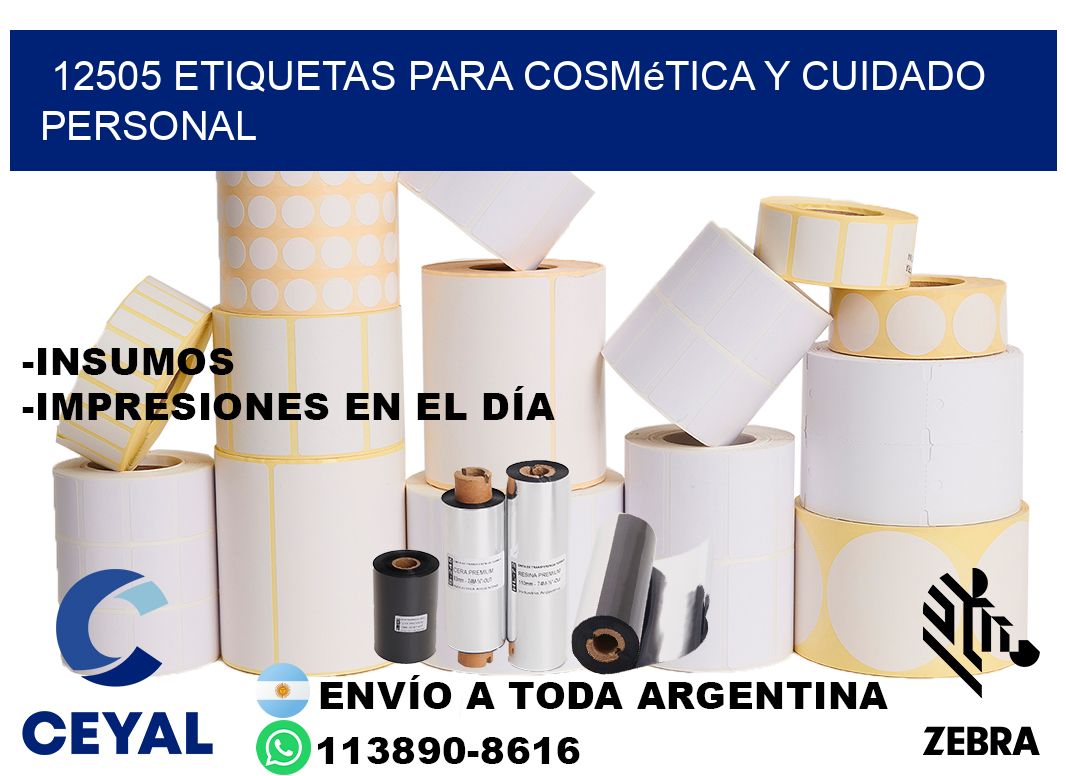 12505 Etiquetas para cosmética y cuidado personal