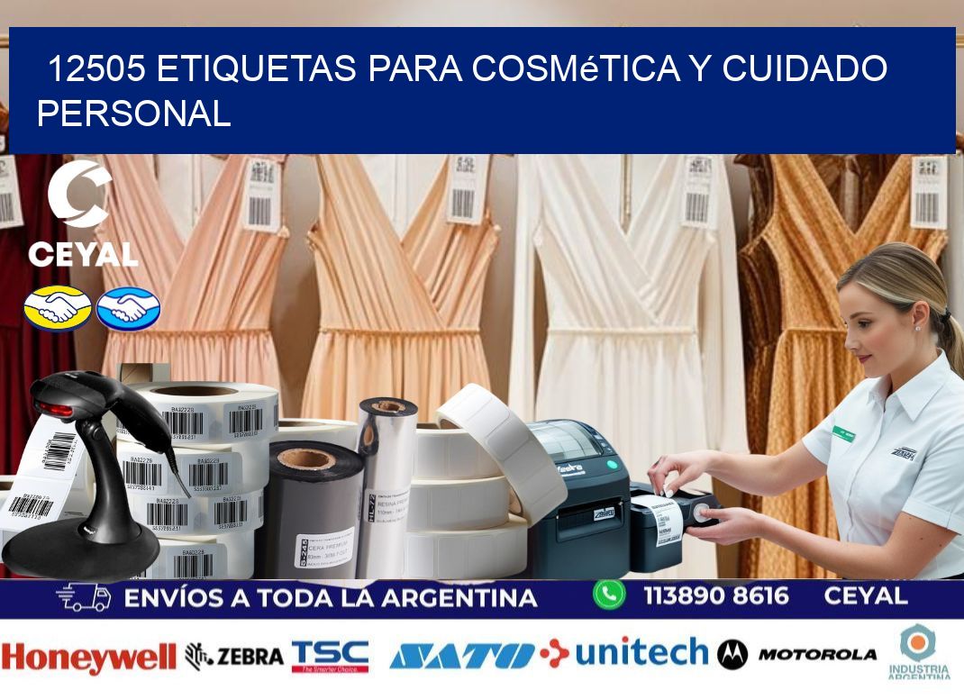 12505 Etiquetas para cosmética y cuidado personal