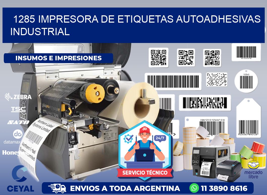 1285 Impresora de etiquetas autoadhesivas industrial