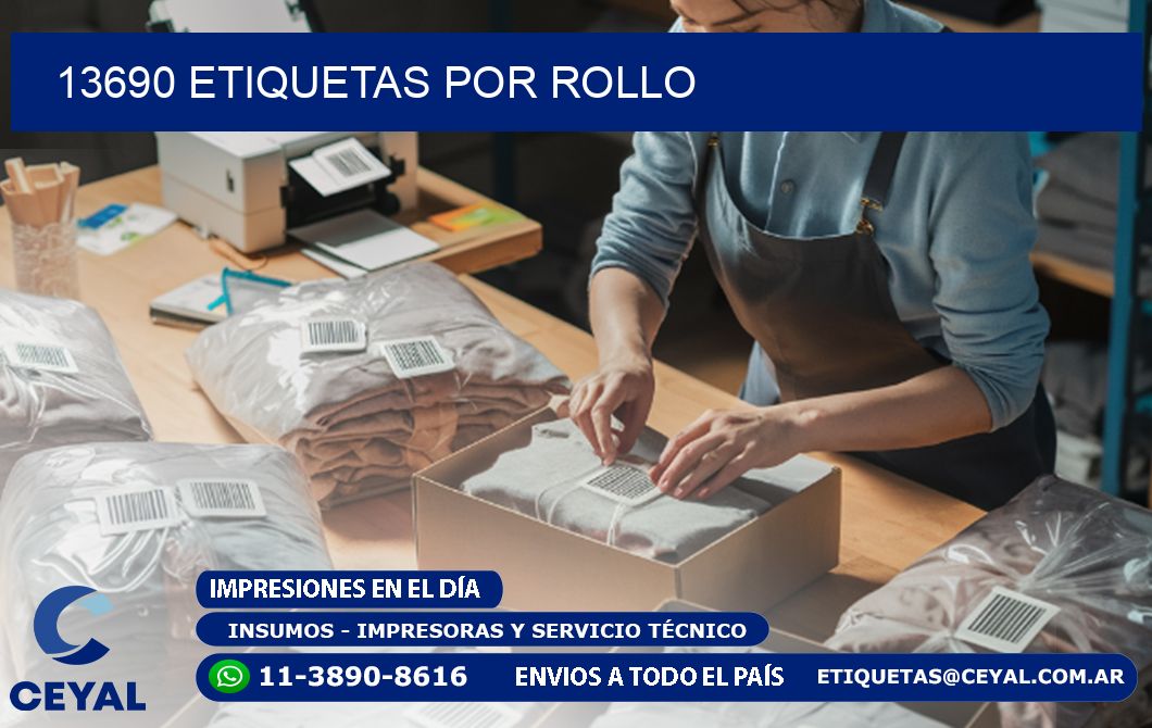 13690 Etiquetas por rollo