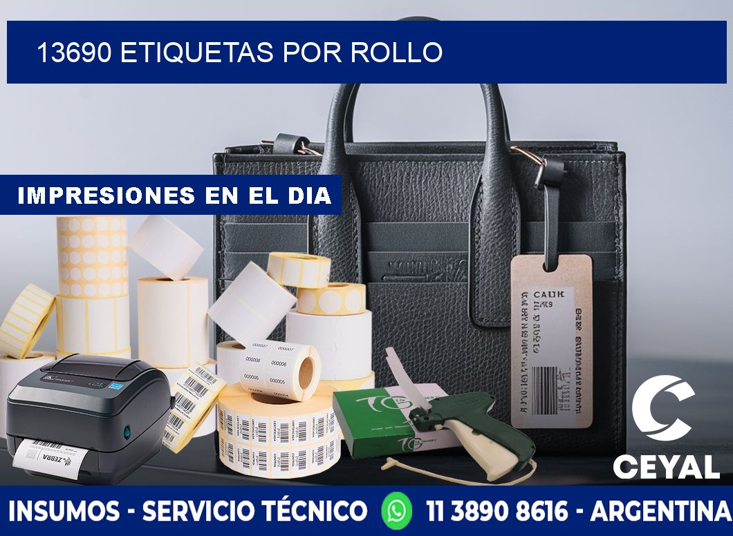 13690 Etiquetas por rollo