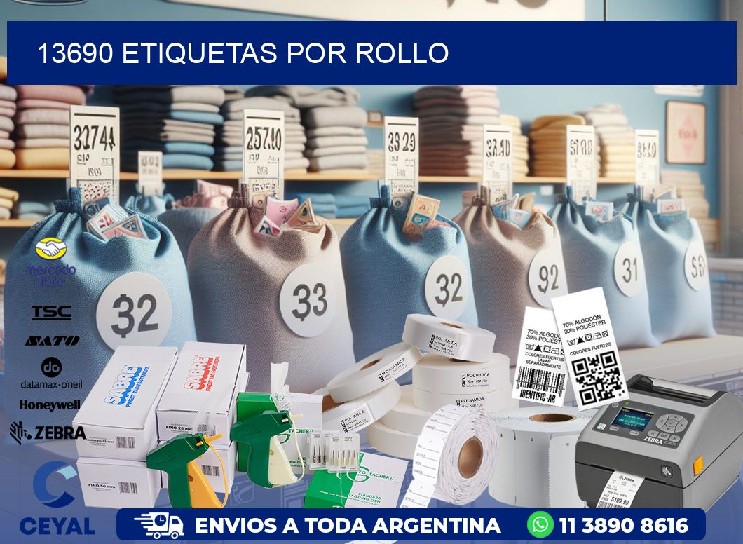 13690 Etiquetas por rollo