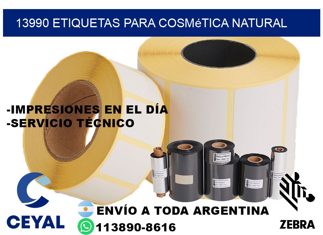 13990 Etiquetas para cosmética natural
