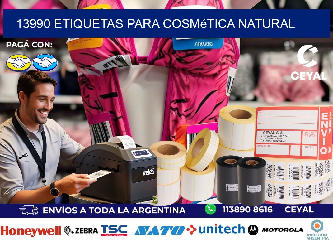13990 Etiquetas para cosmética natural