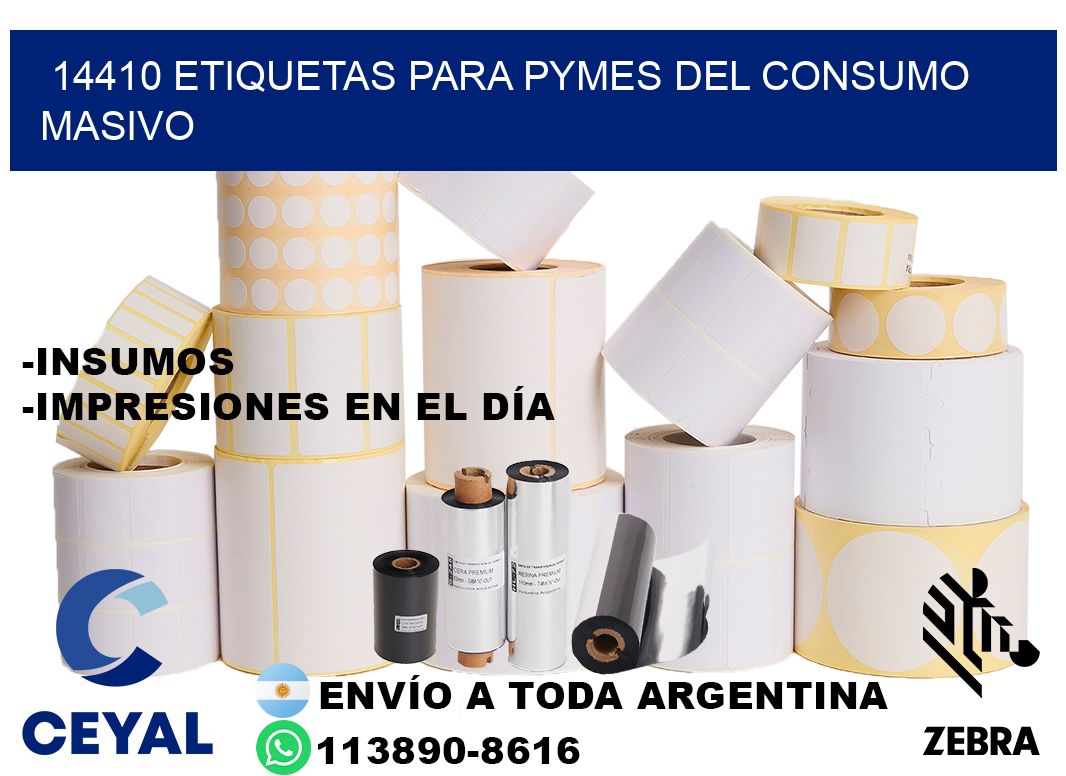 14410 Etiquetas para pymes del consumo masivo