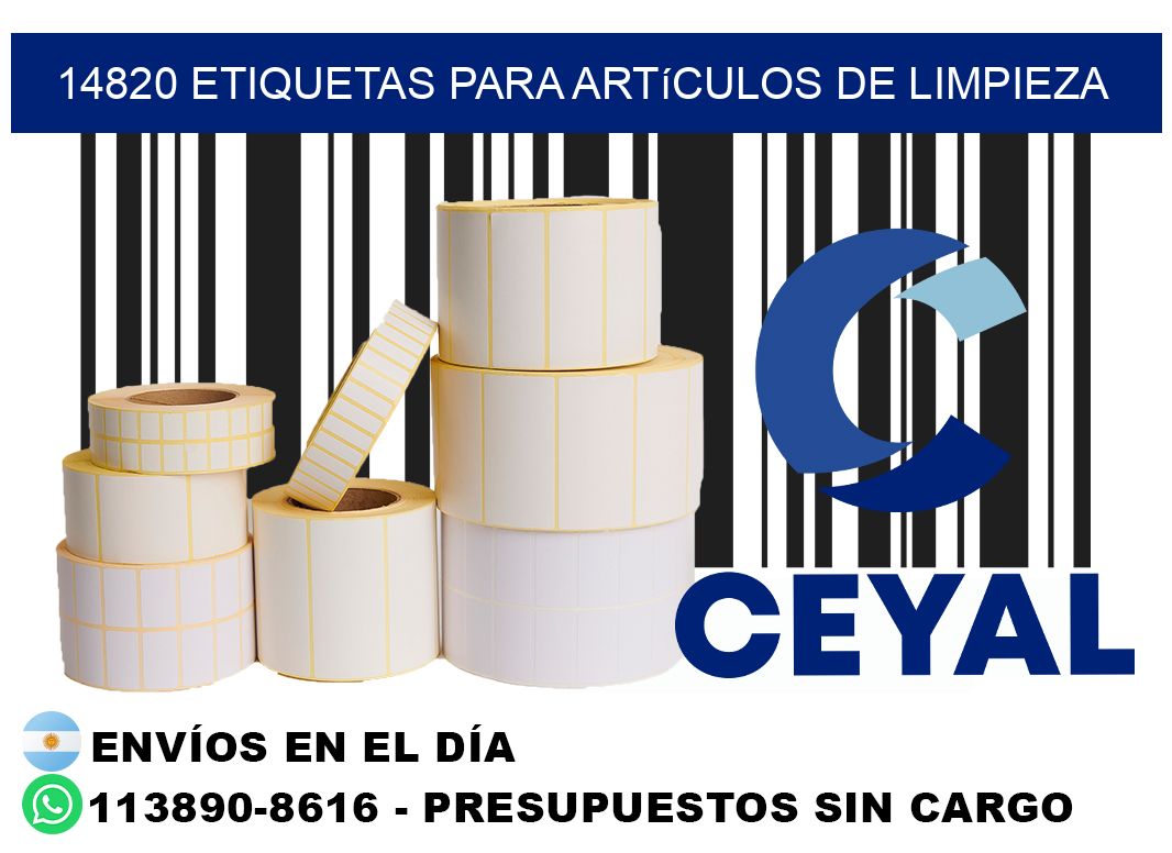 14820 Etiquetas para artículos de limpieza
