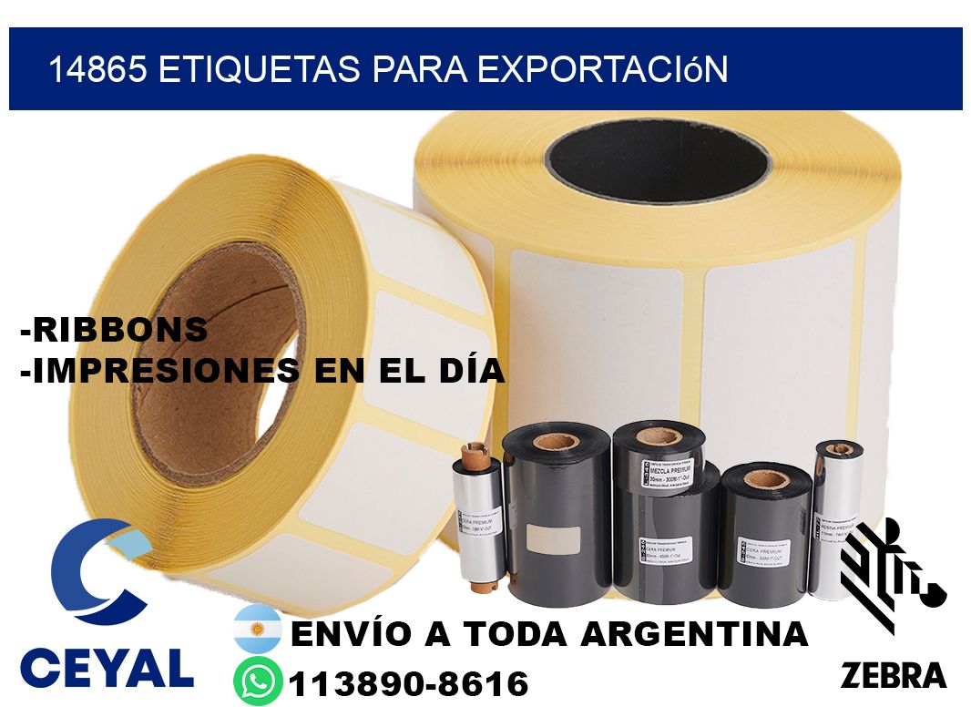 14865 Etiquetas para exportación
