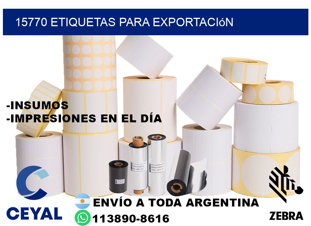 15770 Etiquetas para exportación