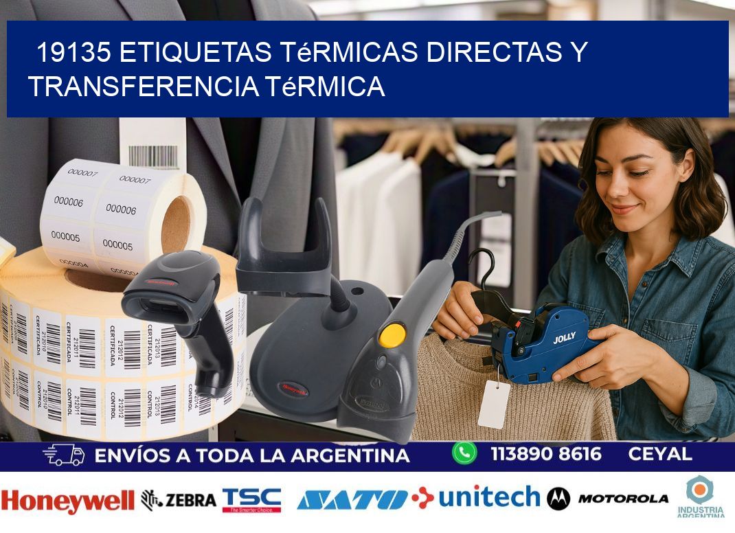 19135 etiquetas térmicas directas y transferencia térmica