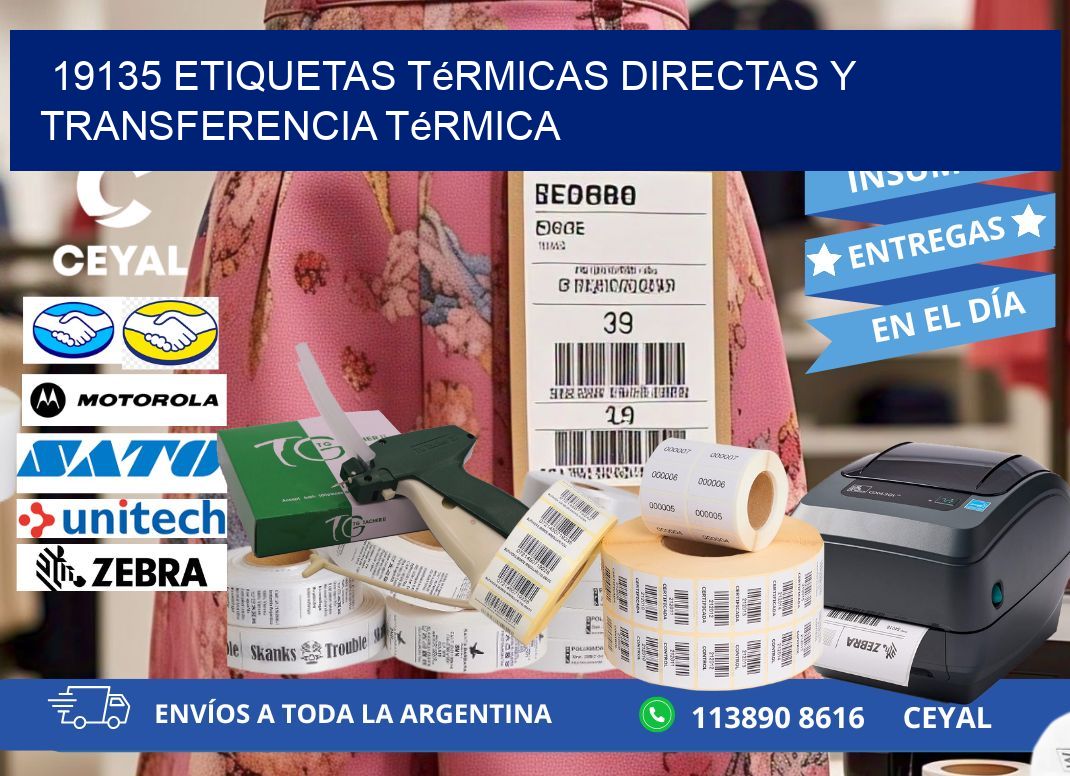19135 etiquetas térmicas directas y transferencia térmica
