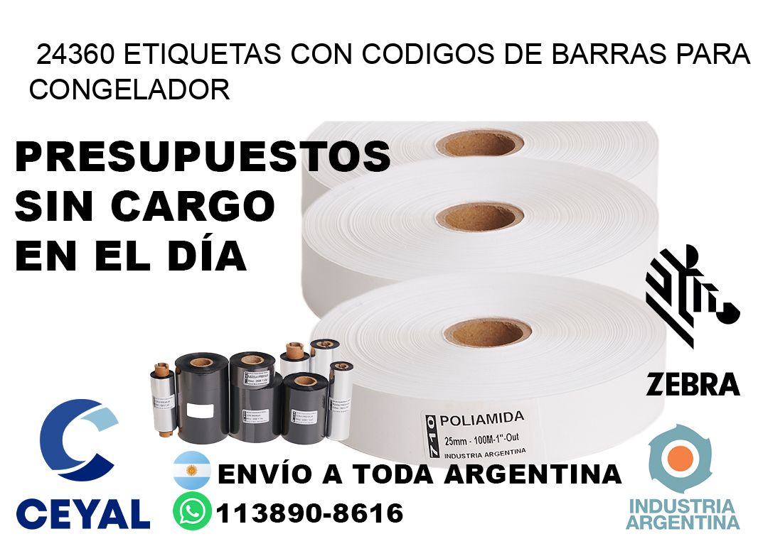 24360 Etiquetas con codigos de barras para congelador