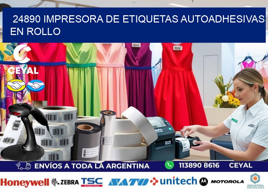 24890 impresora de etiquetas autoadhesivas en rollo