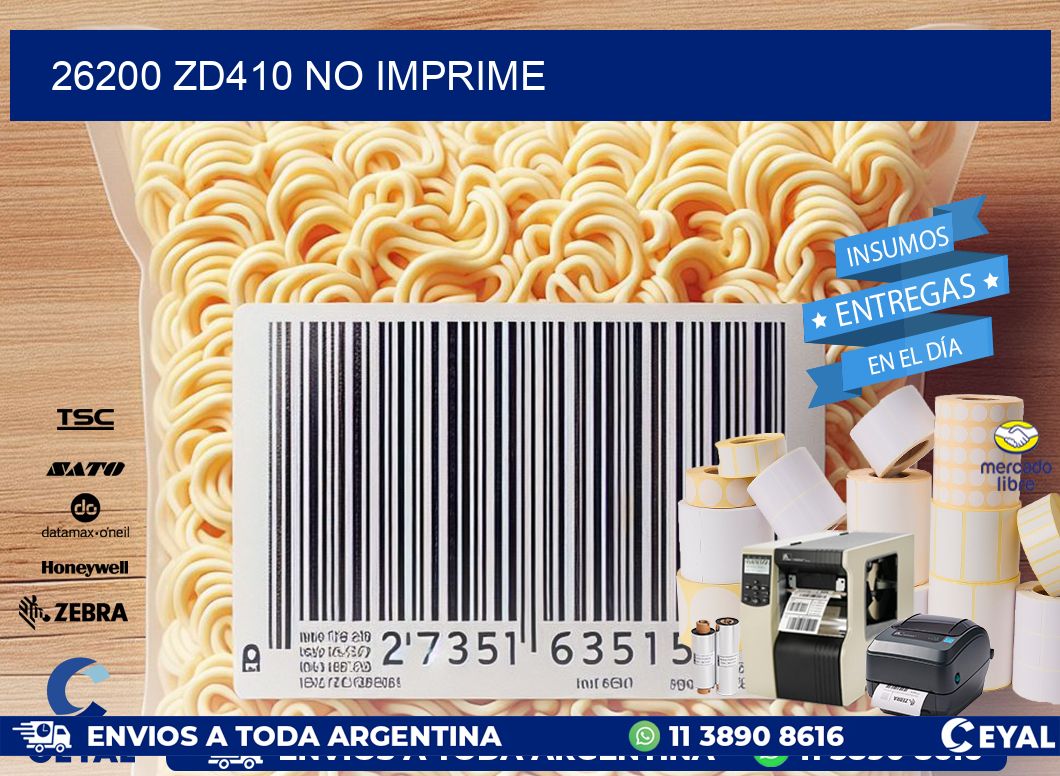 26200 ZD410 no imprime