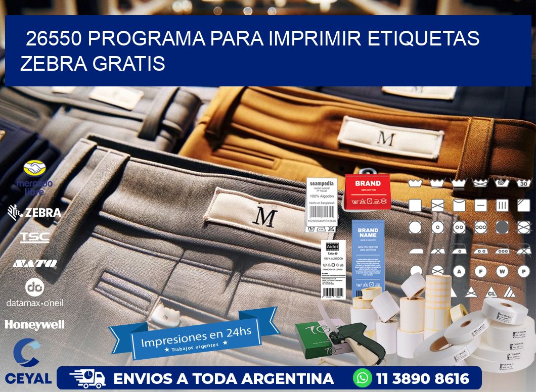 26550 Programa para imprimir etiquetas Zebra gratis