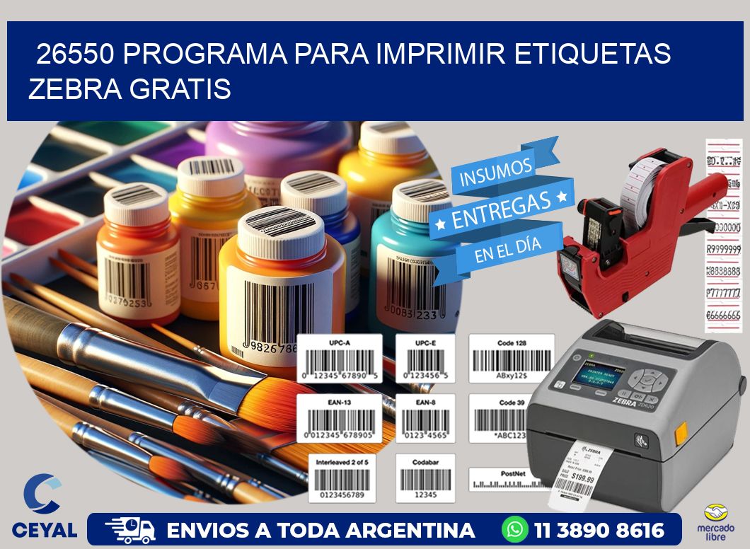 26550 Programa para imprimir etiquetas Zebra gratis