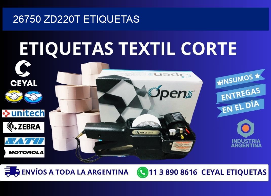 26750 ZD220t etiquetas