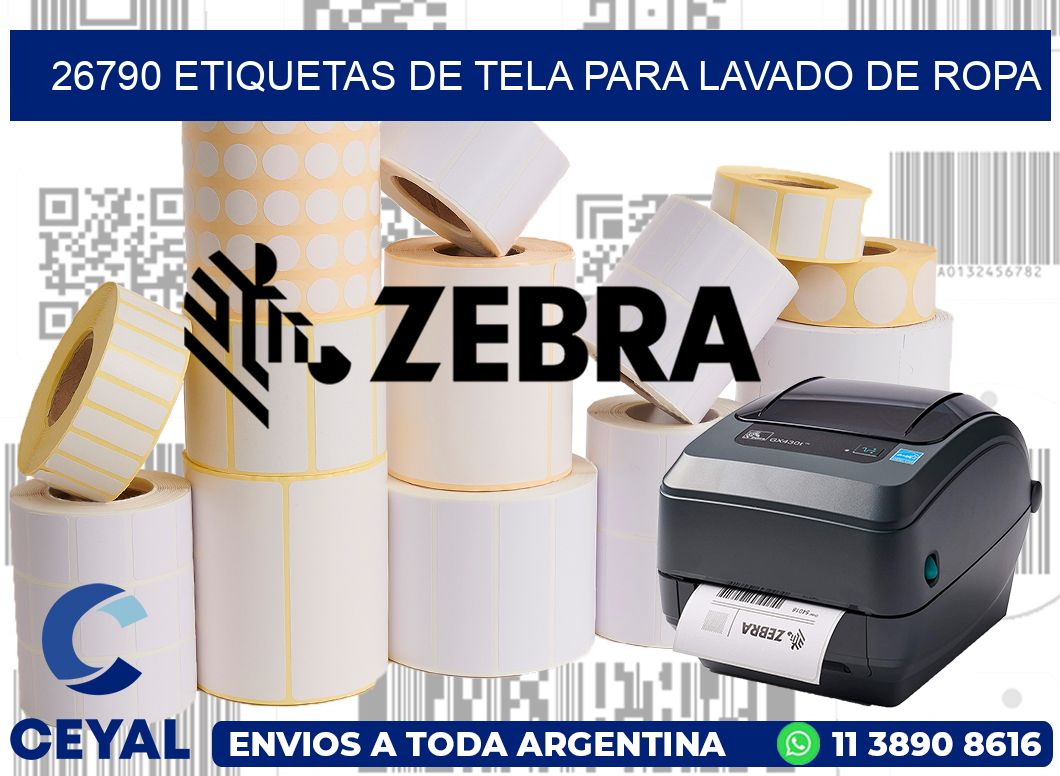26790 Etiquetas de tela para lavado de ropa