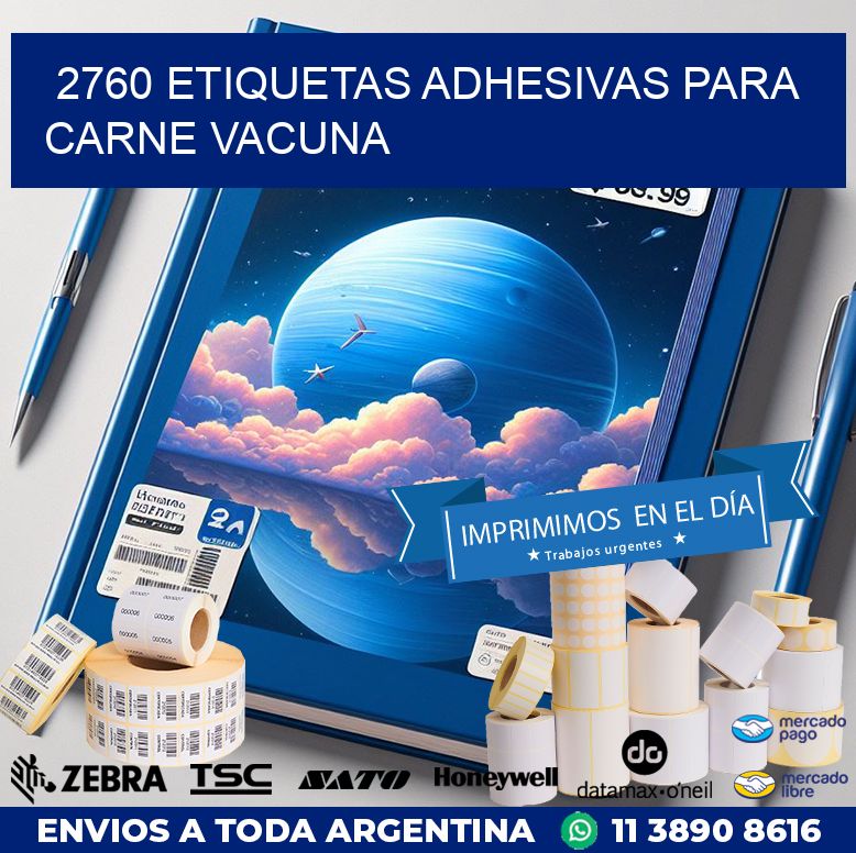 2760 etiquetas adhesivas para carne vacuna