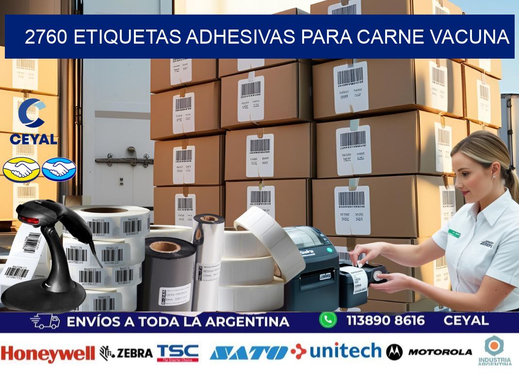 2760 etiquetas adhesivas para carne vacuna