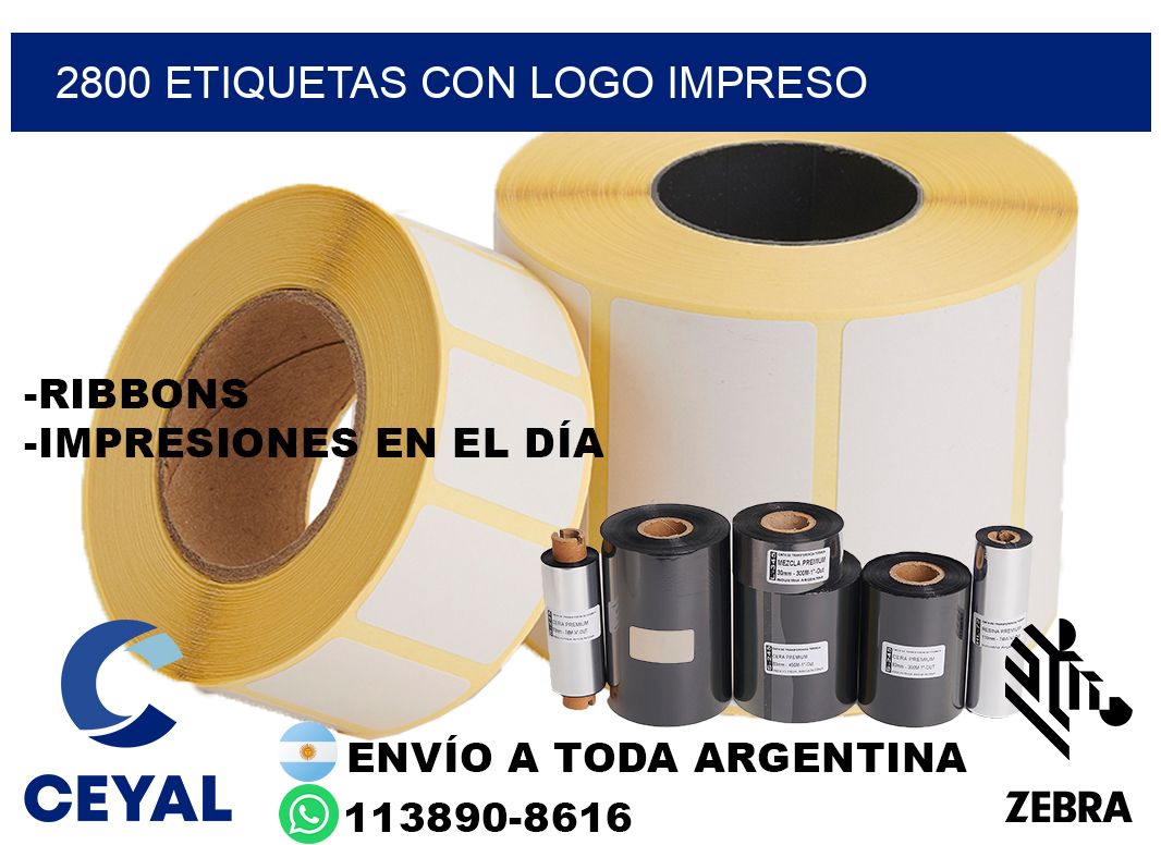 2800 Etiquetas con logo impreso