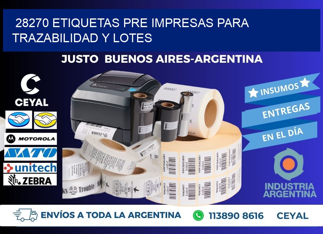28270 etiquetas pre impresas para trazabilidad y lotes