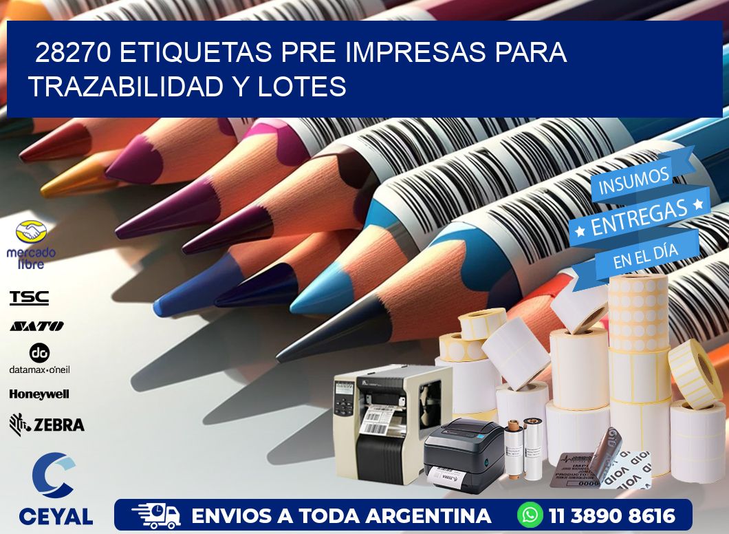 28270 etiquetas pre impresas para trazabilidad y lotes