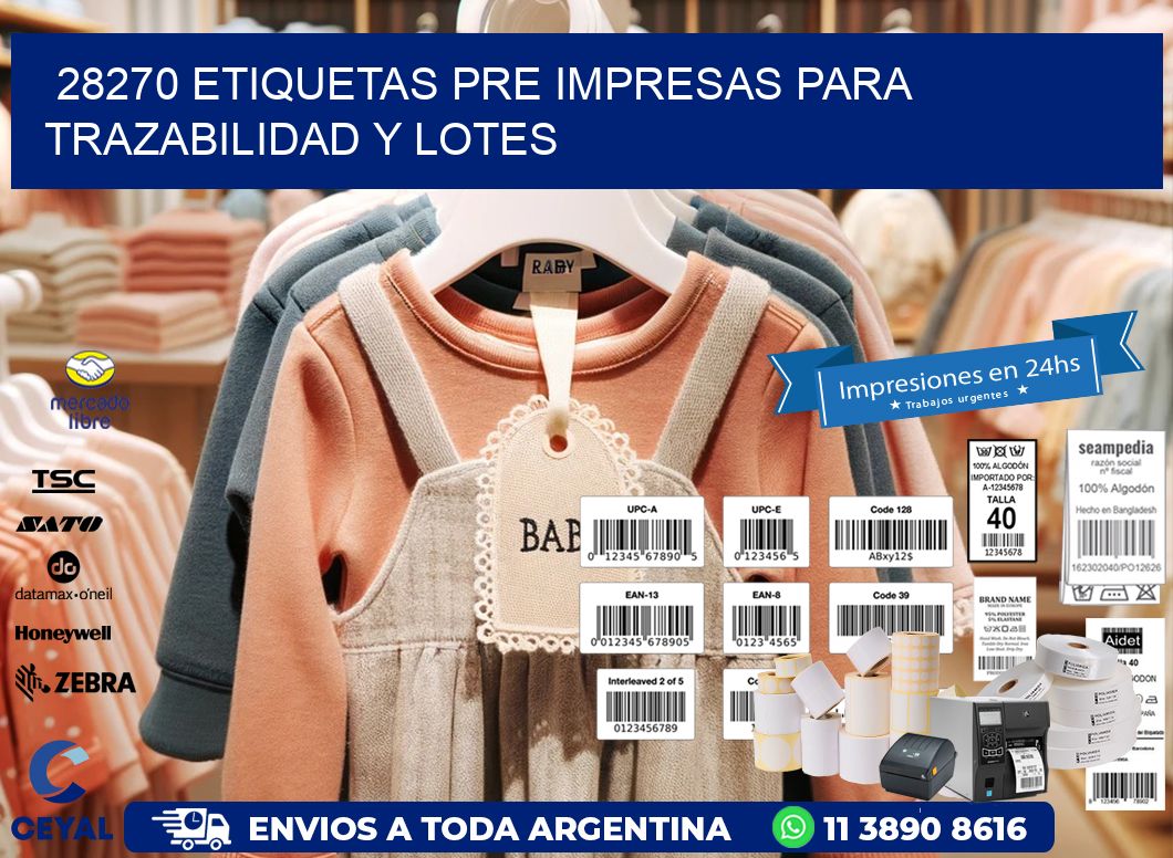 28270 etiquetas pre impresas para trazabilidad y lotes