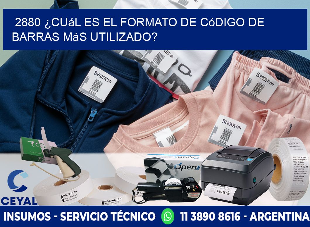 2880 ¿Cuál es el formato de código de barras más utilizado?