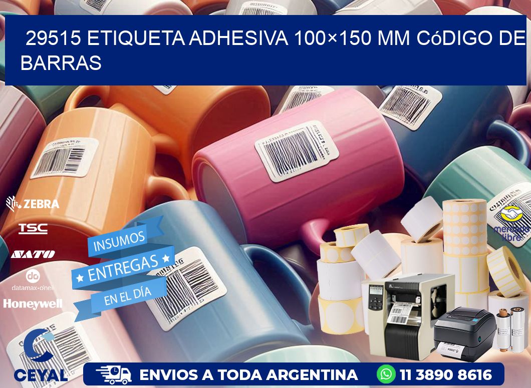 29515 etiqueta adhesiva 100×150 mm código de barras