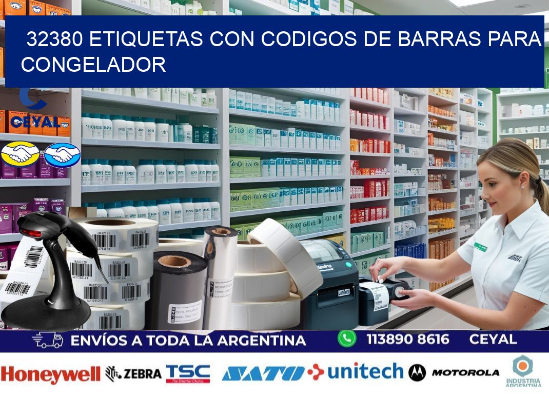 32380 Etiquetas con codigos de barras para congelador