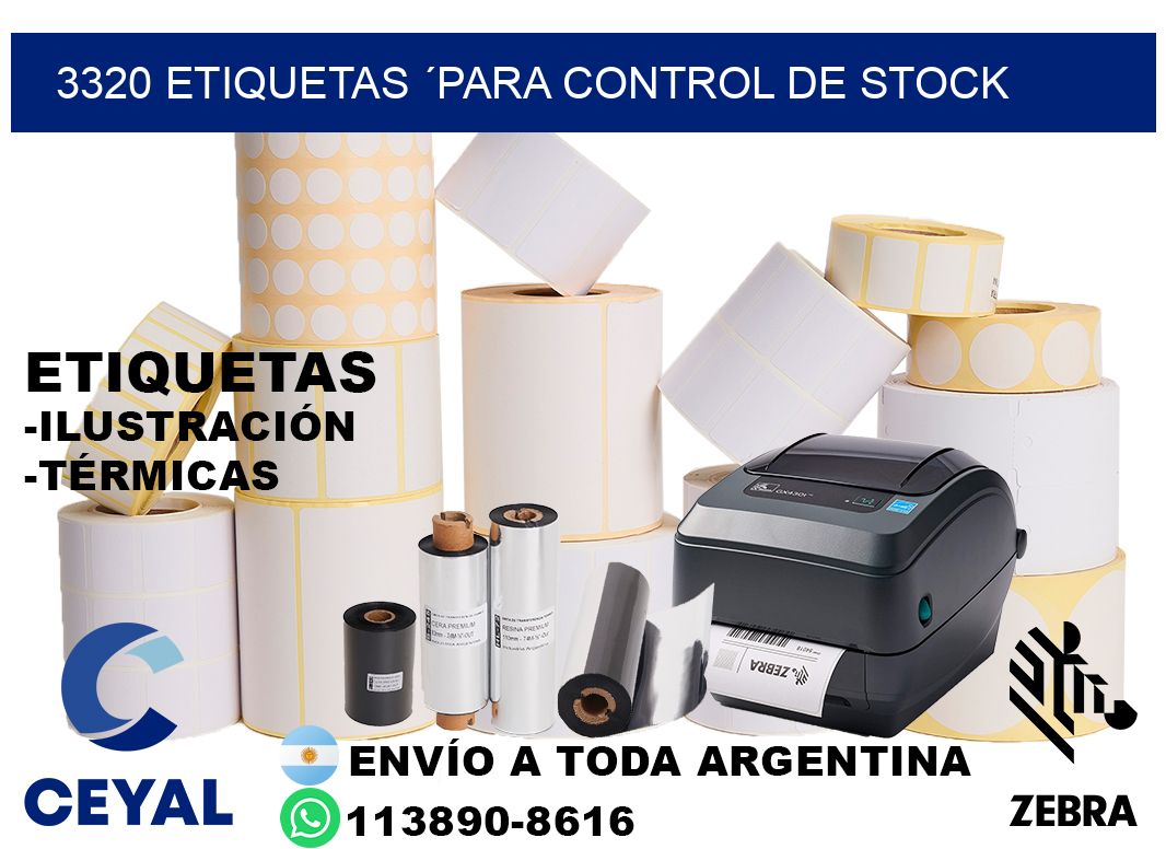 3320 Etiquetas ´para control de stock