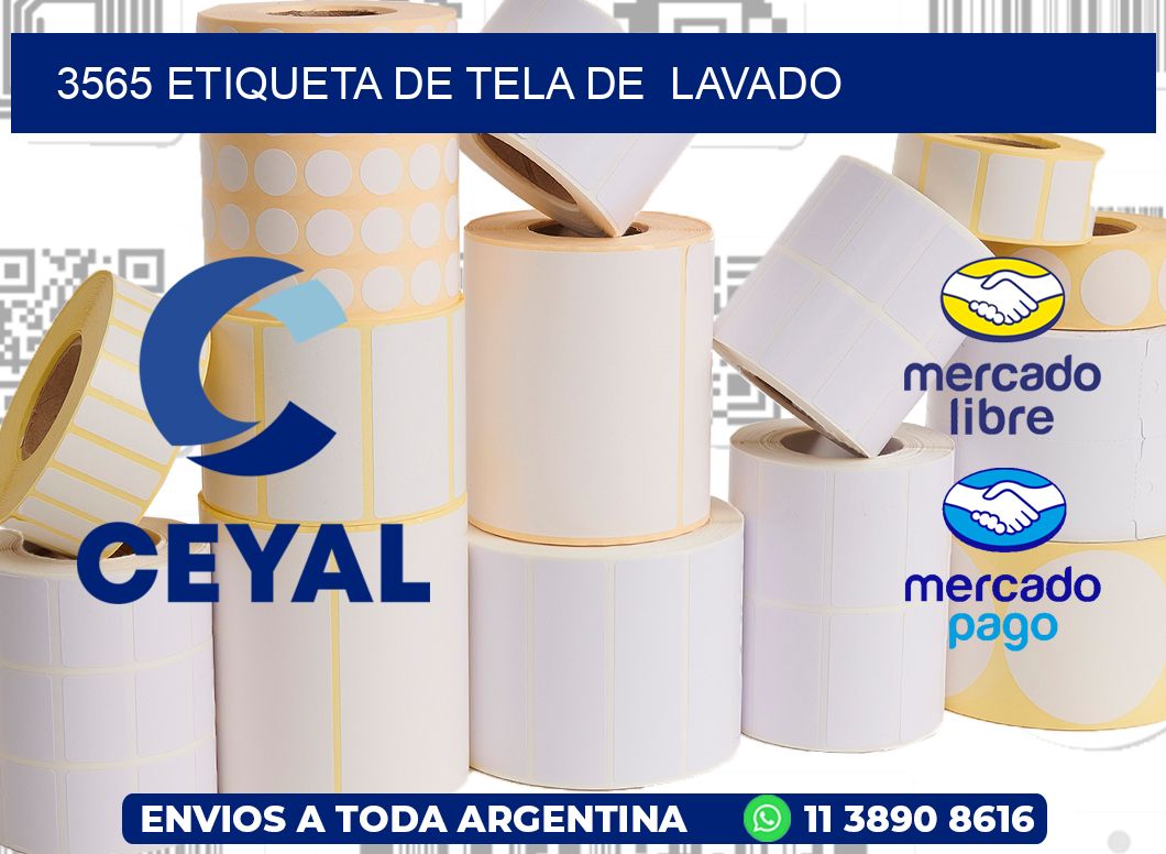 3565 etiqueta de tela de lavado